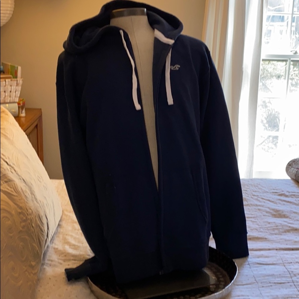 Navy blue zip up hoodie